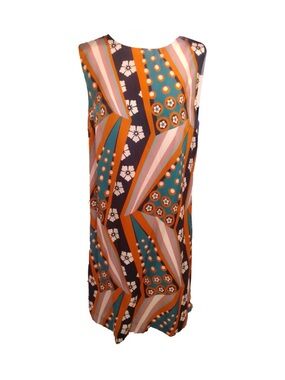 Missoni Sleeveless Cover-Up Dress in Teal, Orange and Navy